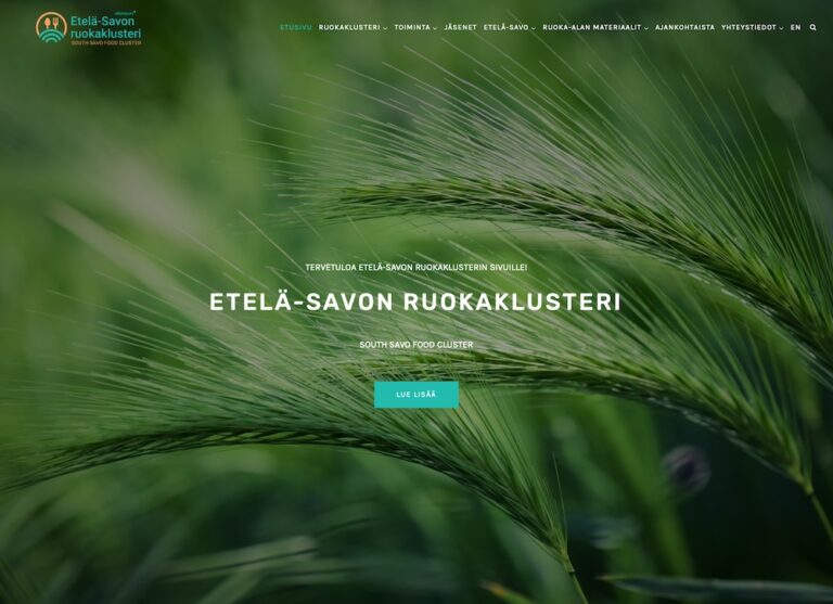 Referenssi Etelä-Savon ruokaklusteri verkkosivut